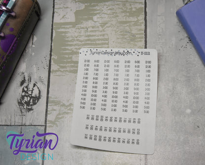 Half hour Time strip Vertical Stickers | Fits 5mm | .39"(10mm) x 2.36"(60mm) ea. sticker
