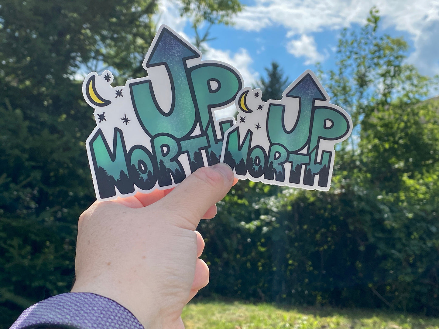 Up North Vinyl Sticker(Big) | 4 x 3.8" each