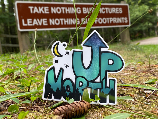 Up North Vinyl Sticker(Big) | 4 x 3.8" each