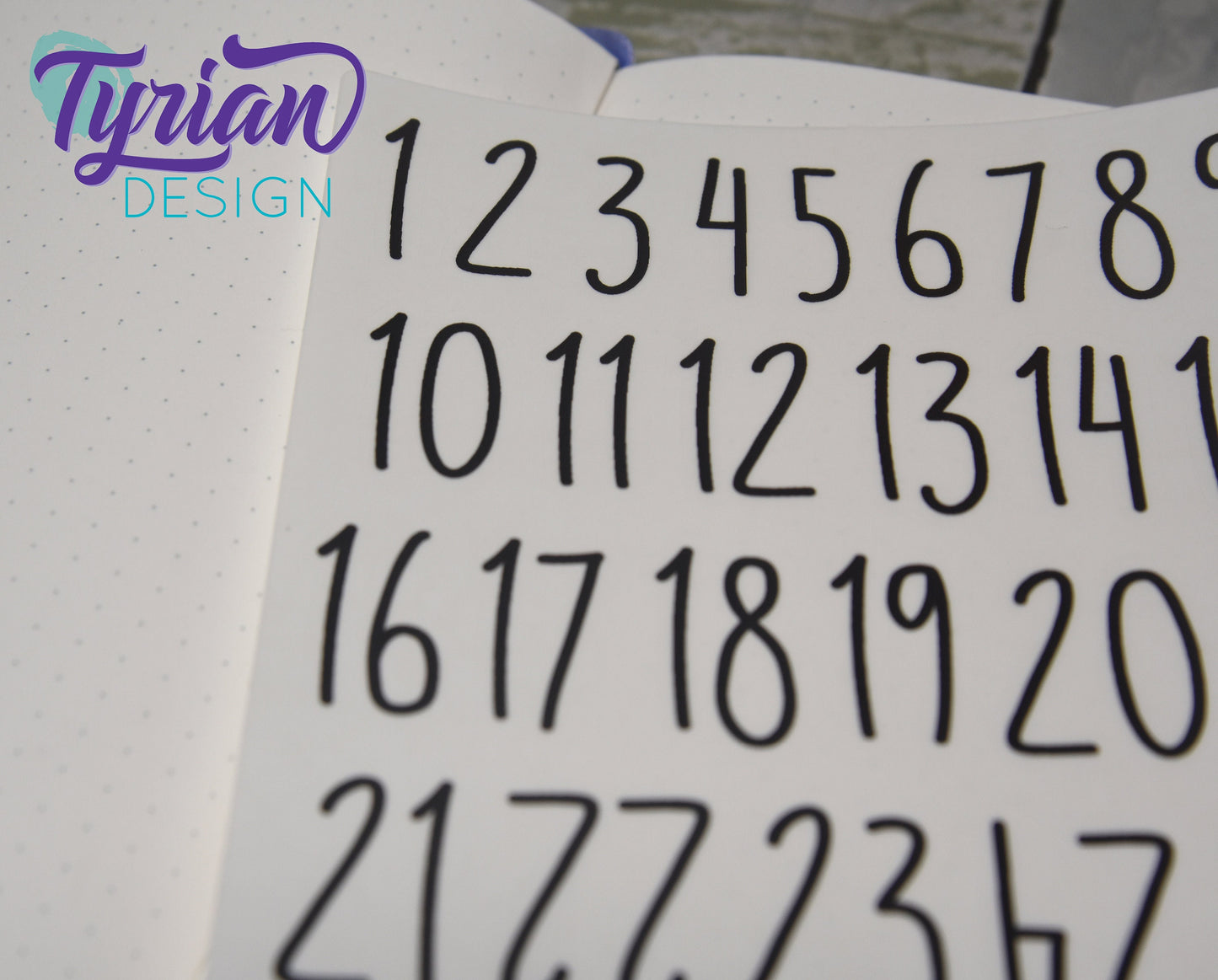 1-31 Dates Stickers | | 31 Stickers | Two sizes available