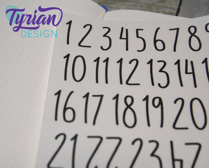 1-31 Dates Stickers | | 31 Stickers | Two sizes available