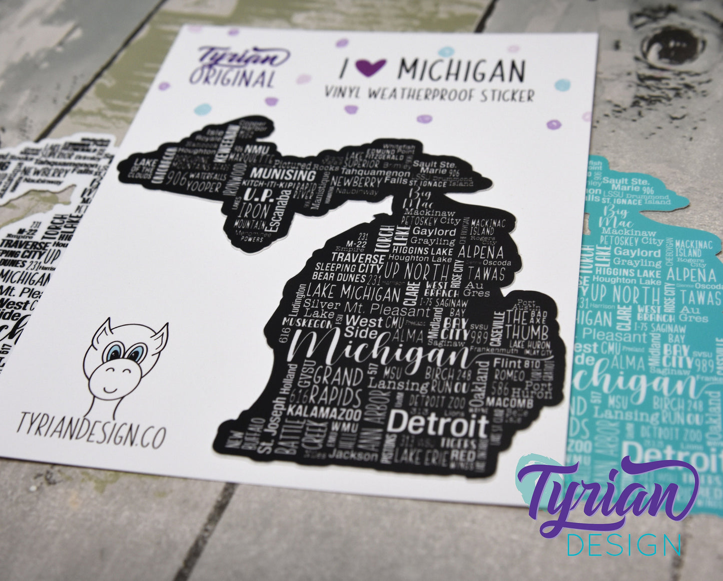 Michigan Sticker, Upper Peninsula and the Mitten | 5 x 5 inches