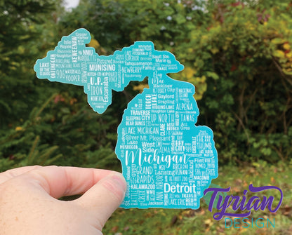 Michigan Sticker, Upper Peninsula and the Mitten | 5 x 5 inches