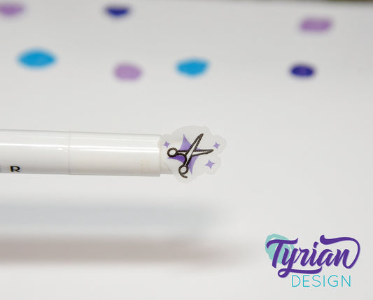 Haircut Icon Stickers. | 24 Stickers | .6 x .5" each.