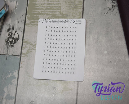 Monthly Horizontal Stickers for tracking | 12 Stickers | 5mm x 60mm Each