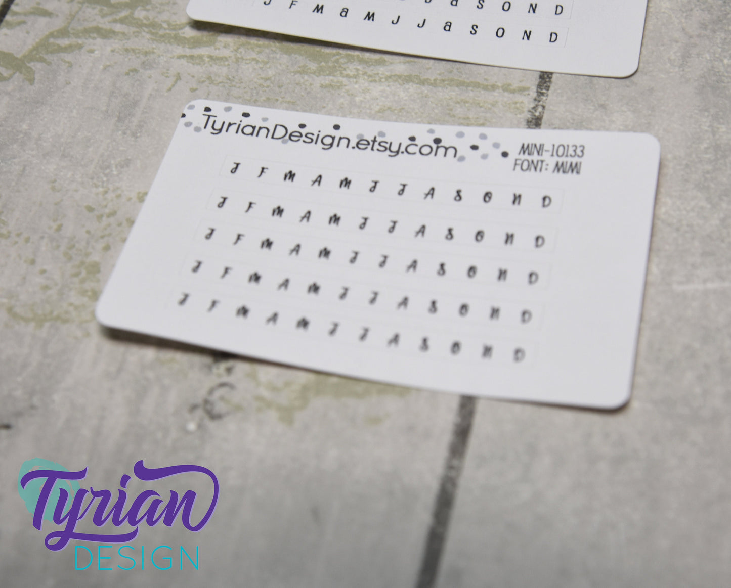 Mini Monthly Horizontal Stickers for trackers for Planners and Journals Monthly tracker header for bullet journal. Fits 5mm Journals