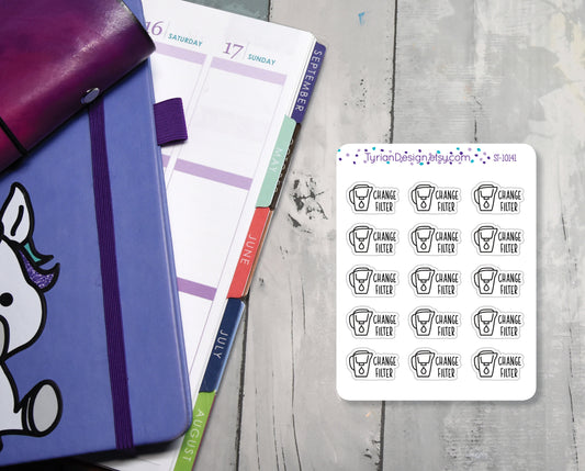 Change Filter Stickers | 15 Stickers | .83 x .57" stickers