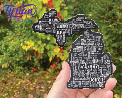 Michigan Sticker, Upper Peninsula and the Mitten | 5 x 5 inches