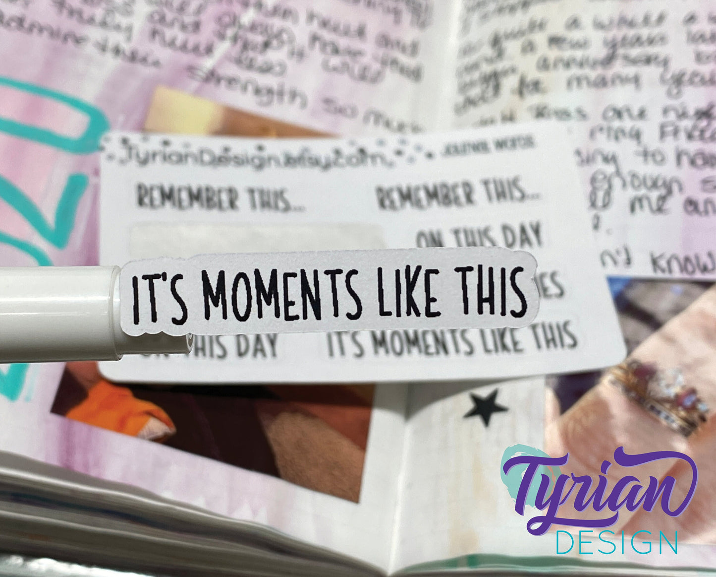 Journal Words Mini Sheet of Stickers. Done with our Charley font. These stickers Great for Planners, journals and calendars