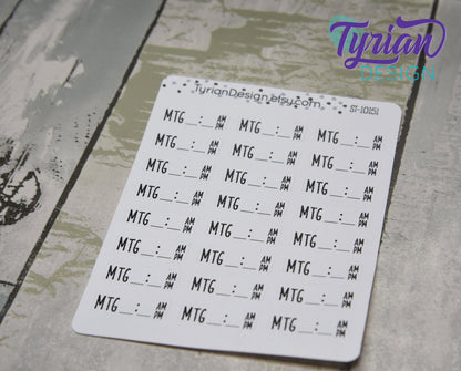 Meeting with Time Sticker |24 Stickers | Charley Font