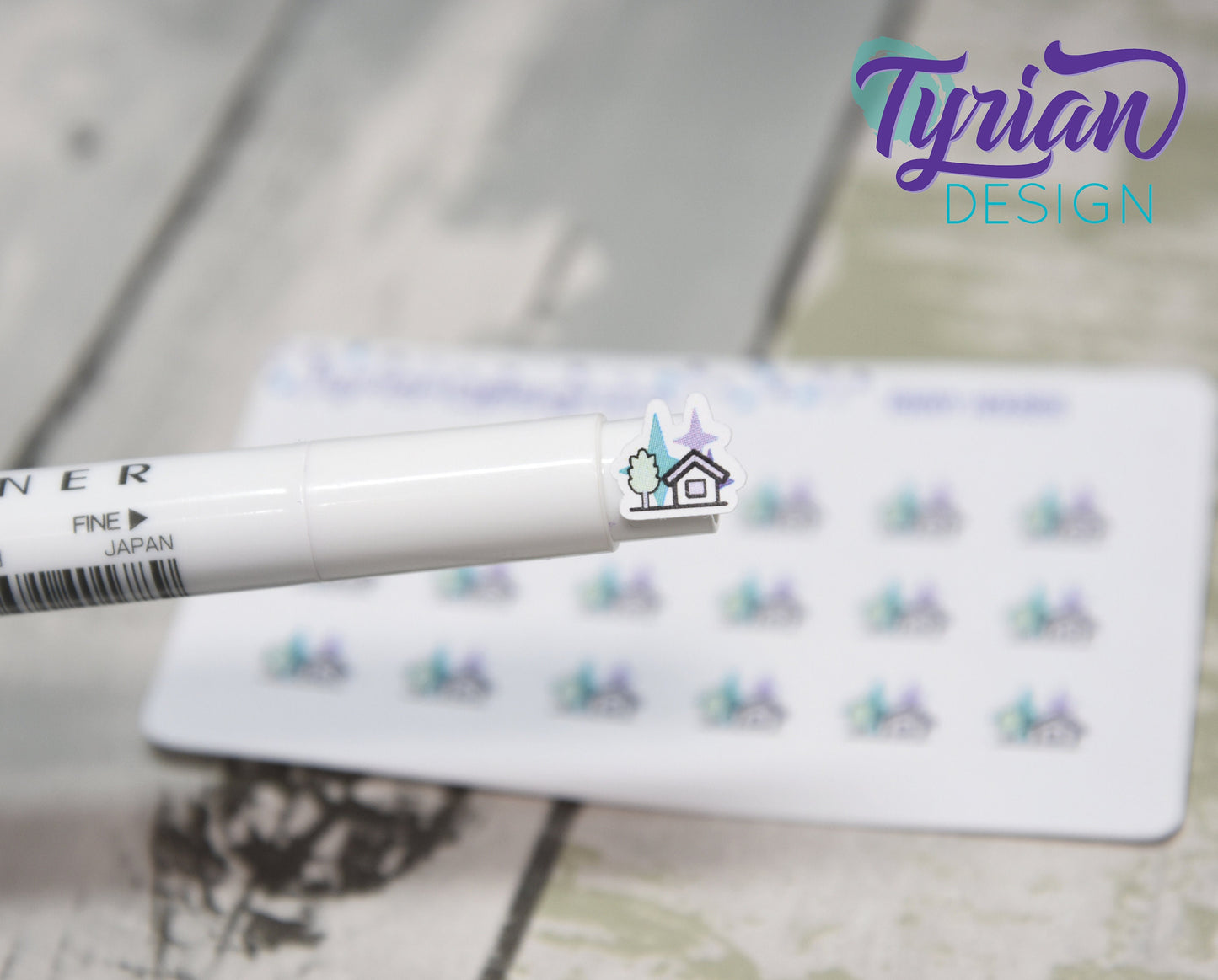 House Stickers - Tiny House stickers on a mini sheet - Great for small bullet Journals, Planner, Budget, or mimimalist planners