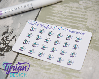 Cell Phone Stickers | 24 stickers | .4 x.4" each