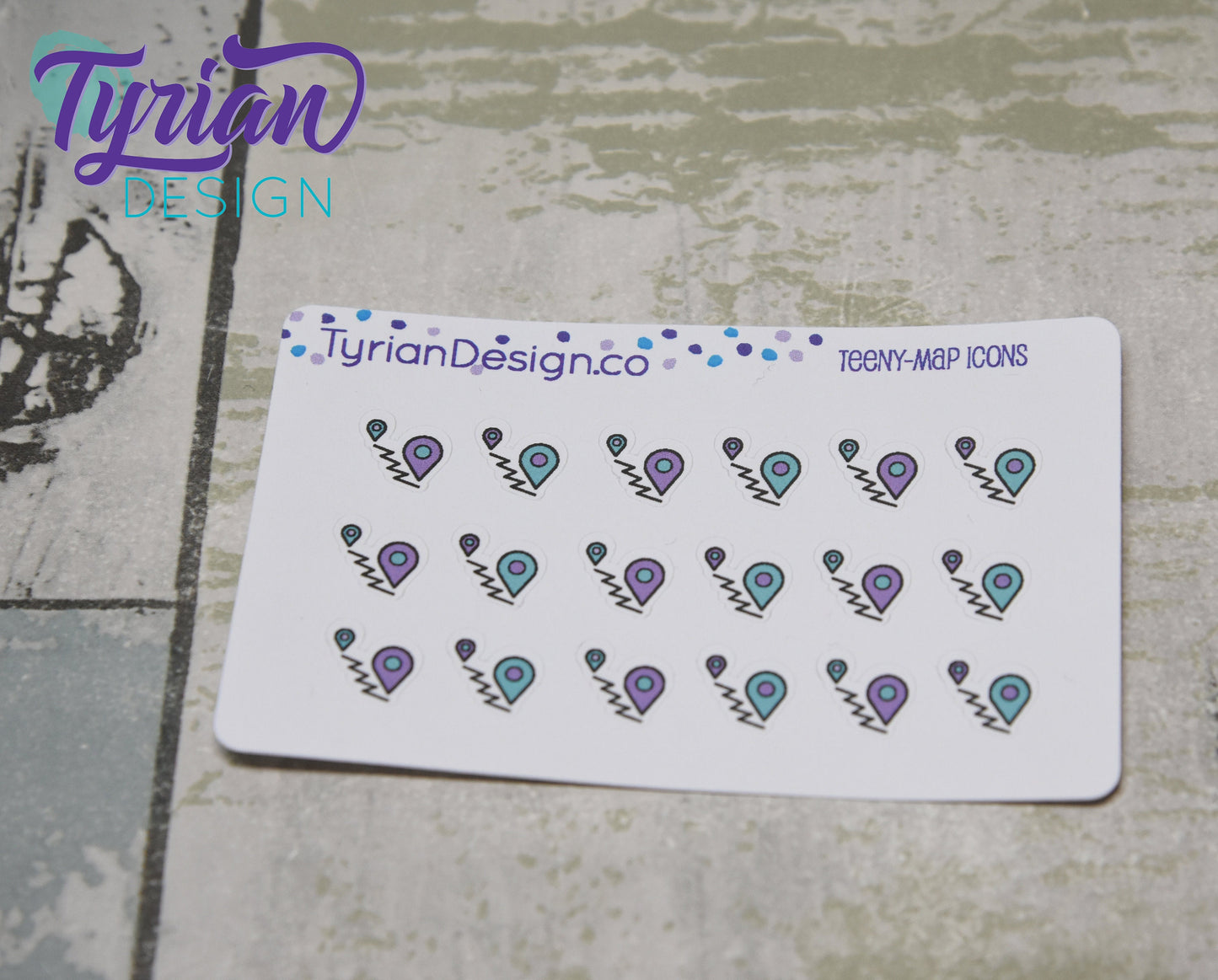 Map Stickers - Tiny travel stickers on a mini sheet - Great for small bullet Journals, Planner, Budget, or mimimalist planners