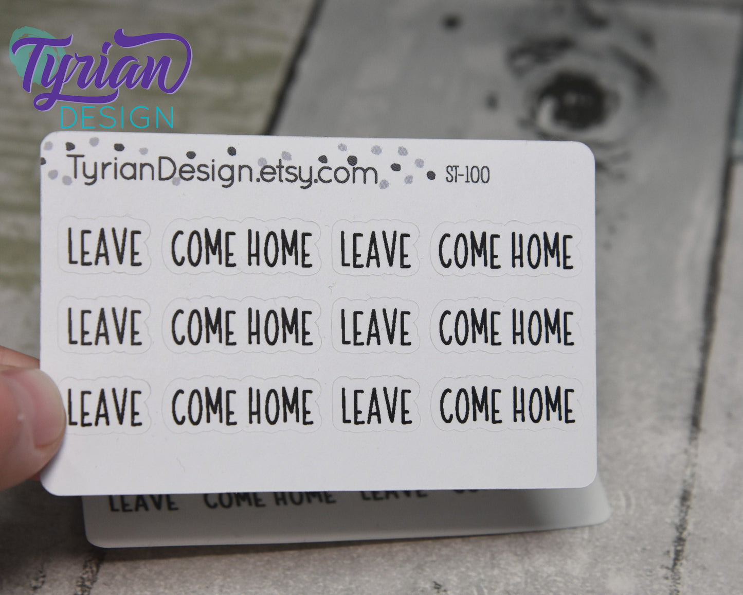 Leave and Come Home Stickers Mini Sheet for Planners and Journals. Black Type, clear or white matte stickers - Road Trip, Vacation, Getaway