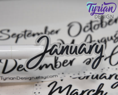 January - December Monthly Stickers (Small)