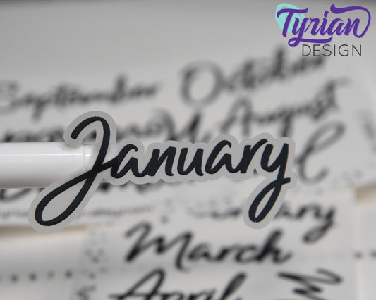 January - December Monthly Stickers (Small)