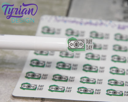 Pay Day Stickers | 24 Stickers | 75 x .5 each