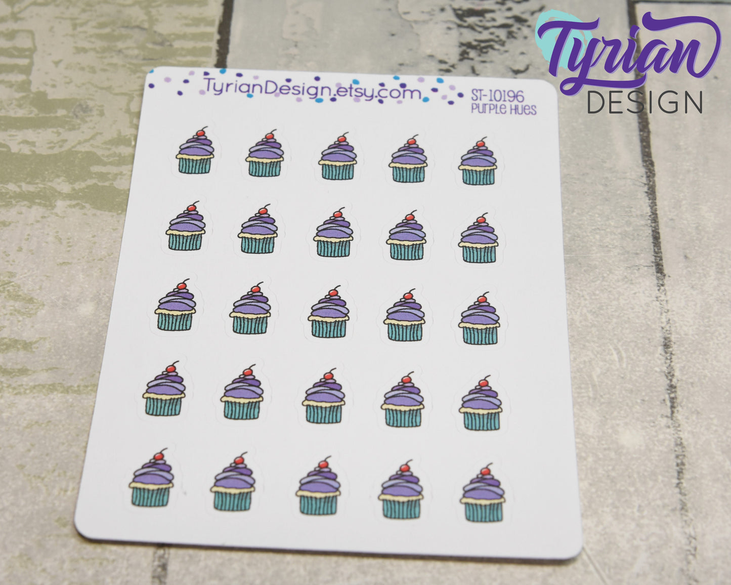 Cupcake Stickers. | 25 Stickers | .45 x .62" each