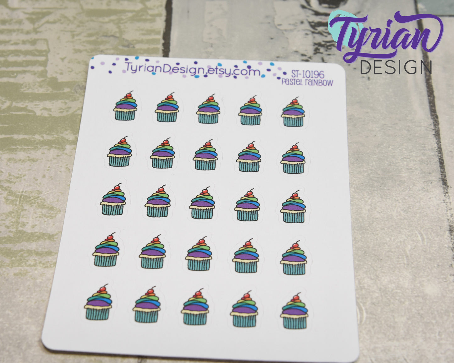 Cupcake Stickers. | 25 Stickers | .45 x .62" each