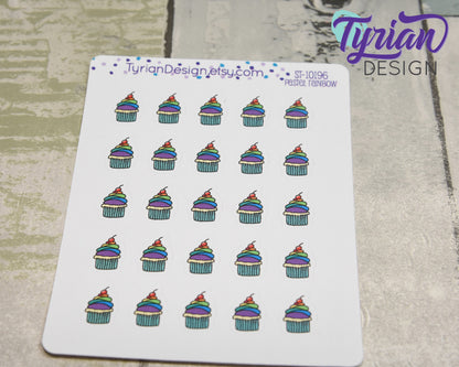 Cupcake Stickers. | 25 Stickers | .45 x .62" each