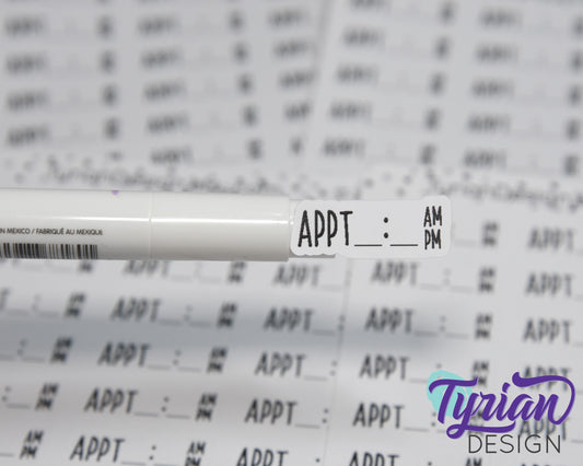Appointment with Time Sticker | 24 Stickers | .38 x.1" each | Charley Font