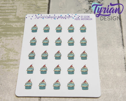 Cupcake Stickers. | 25 Stickers | .45 x .62" each