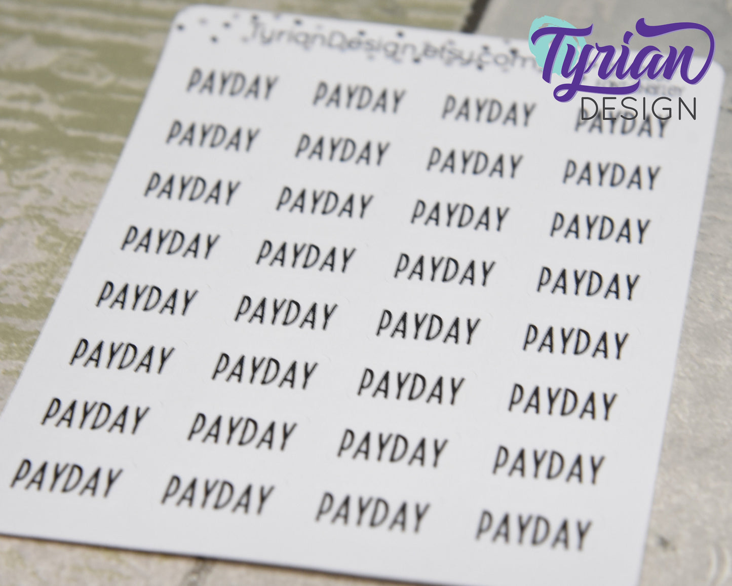 Payday Stickers for Planners and Journals. Text Payday sticker, track paychecks? Great for Journaling and Planning - Charlie Font