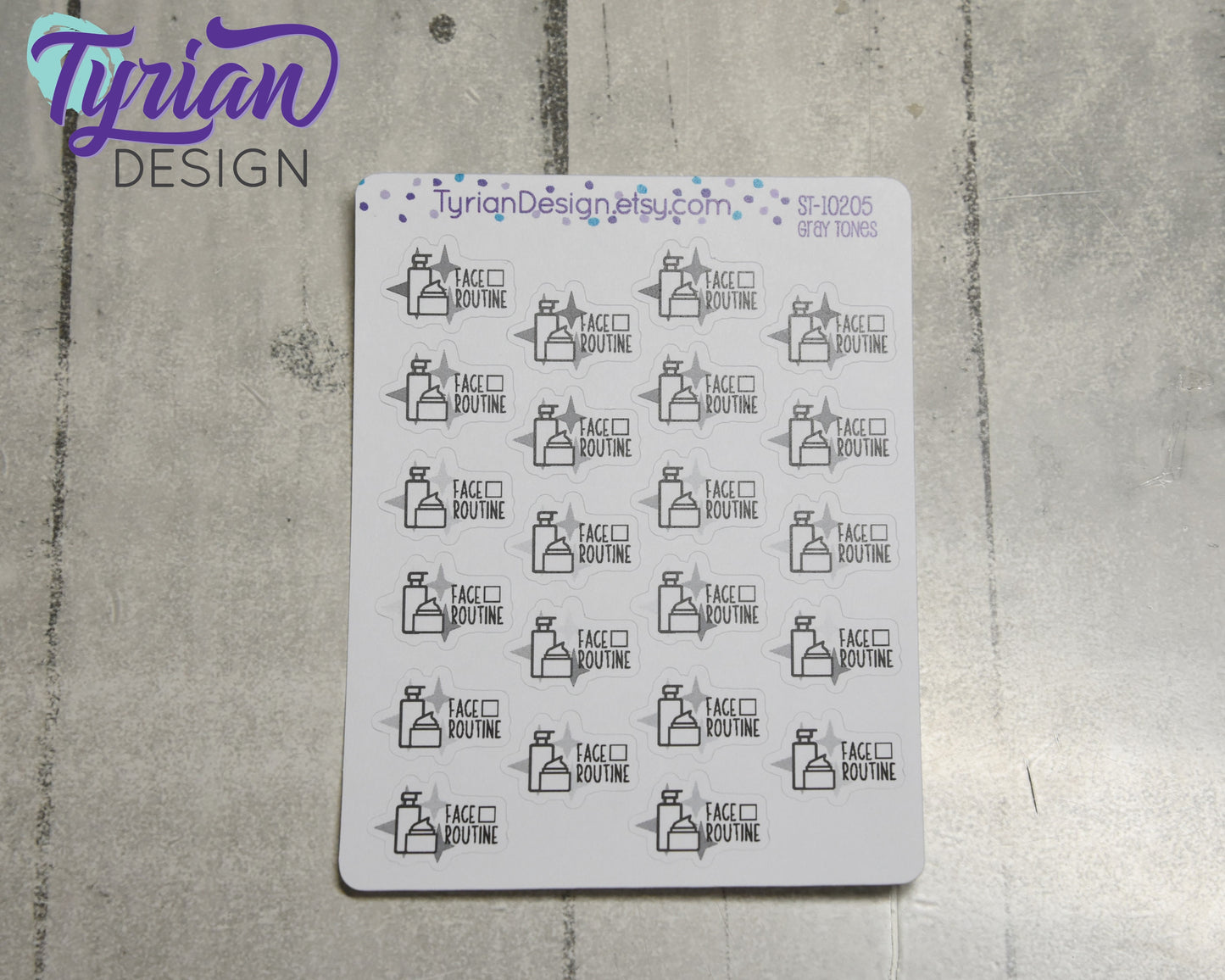 Face Routine Stickers | 22 Stickers | .85" x .62" Each | Various Colors