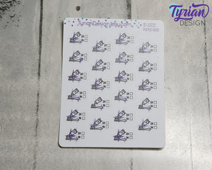 AM PM Tooth brushing Stickers. | 22 Stickers | .75 x .6" each.