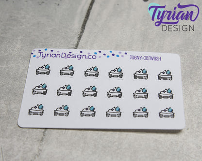 Car Wash Stickers | 18 Tiny Stickers | 4 x .4 approx each