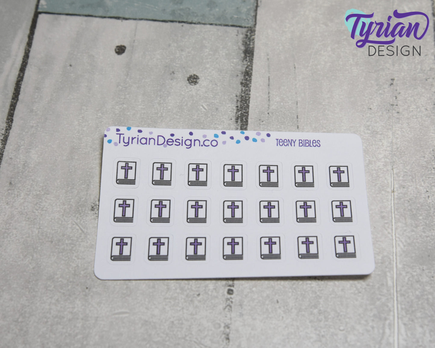 Bible Stickers | Tiny Bible stickers on a mini sheet | Great for pocket planning | Bible icon sticker | Bible Study | White or Clear Matte