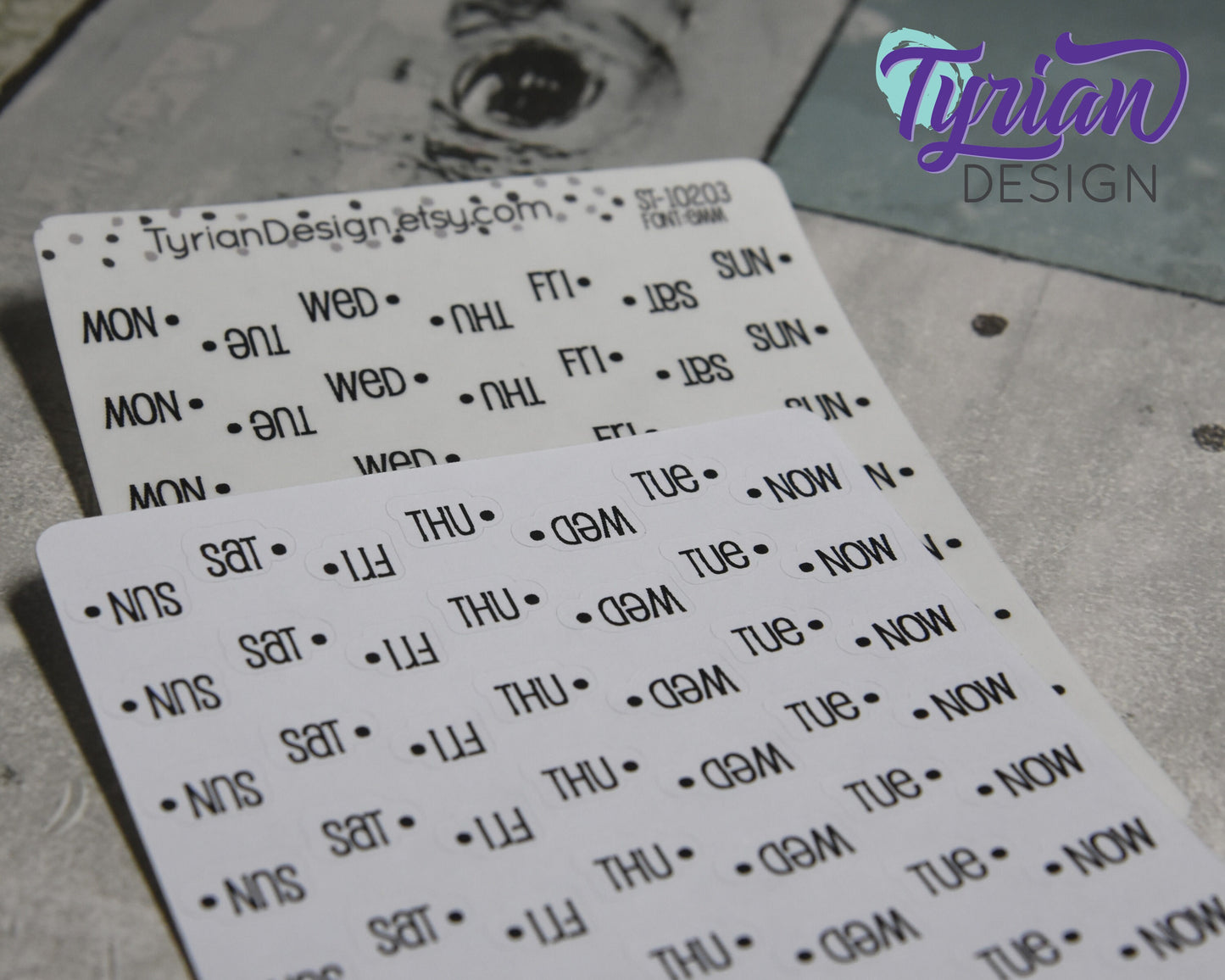 Days of the week Stickers | 56 Stickers | Emm Font