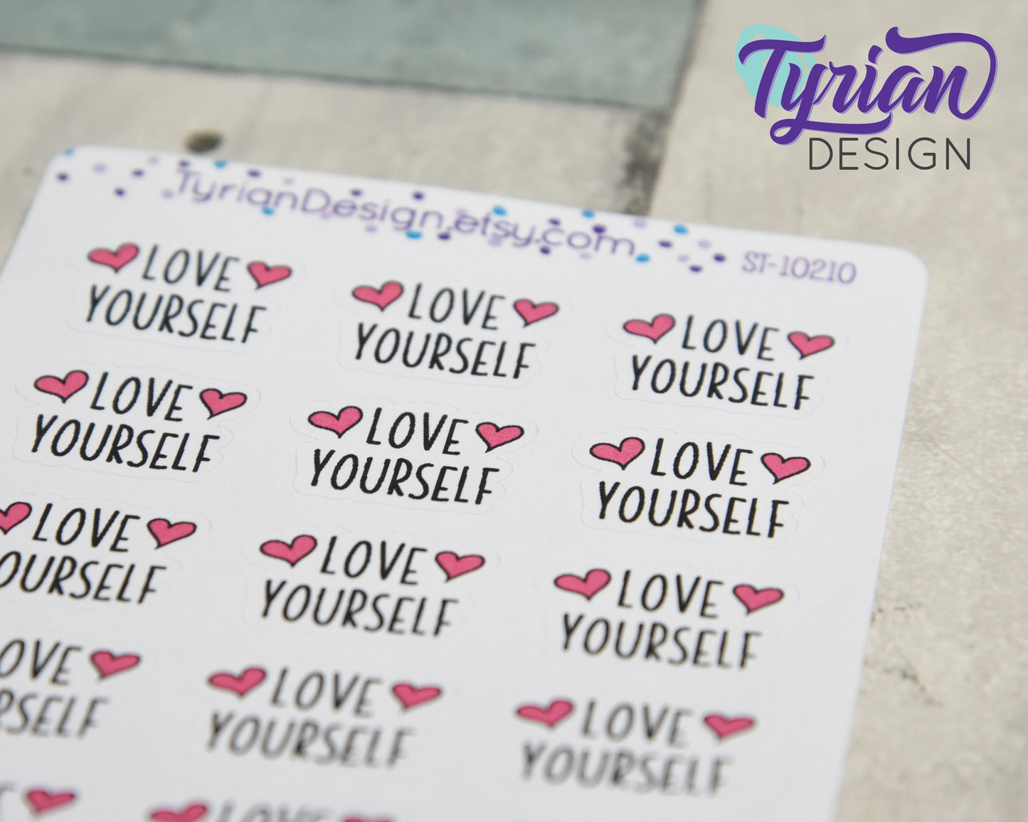 Love Yourself Stickers | 15 Stickers | .92 x .63" each