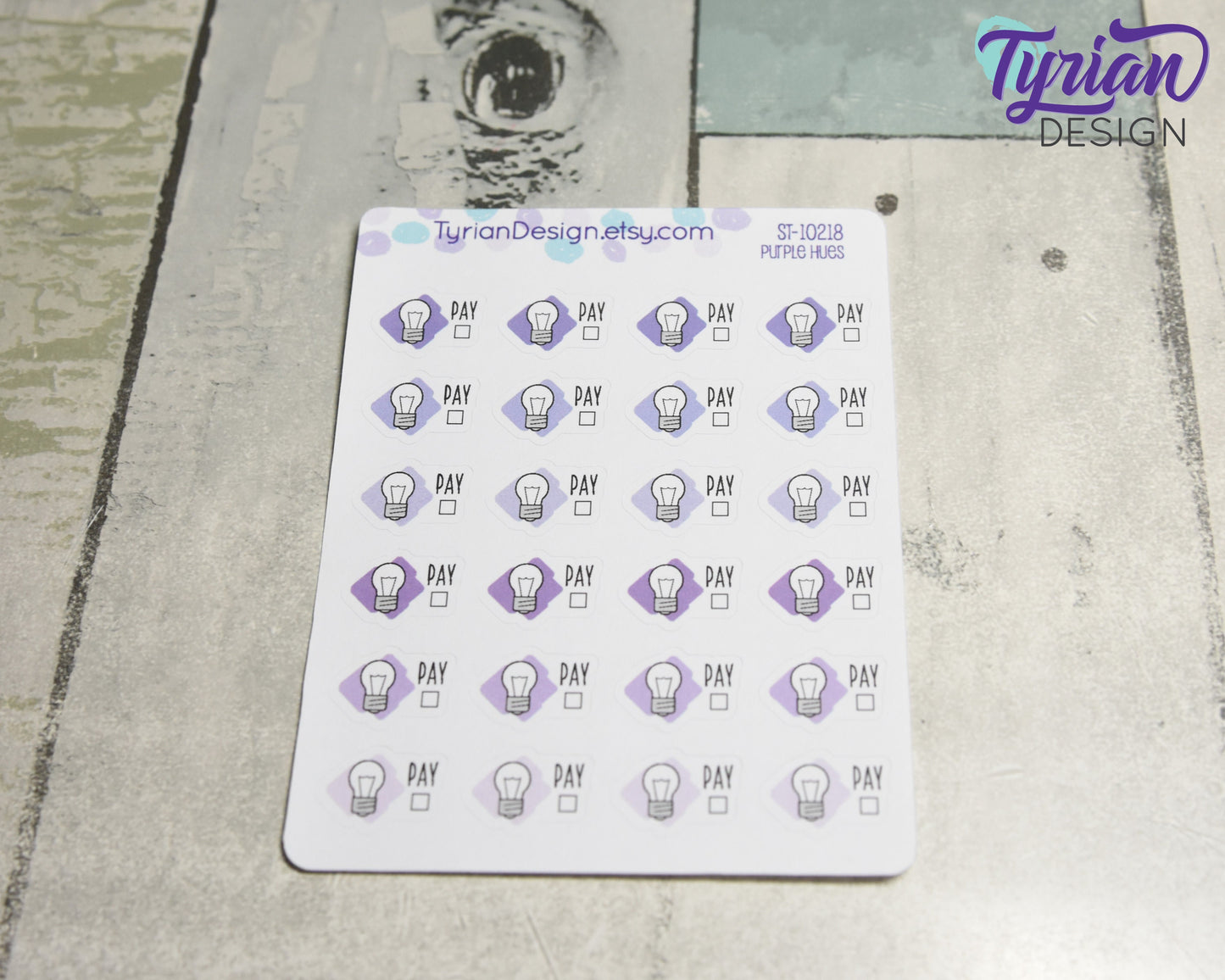 Electricity Icon Stickers | 24 Stickers | .75" x .5" Each