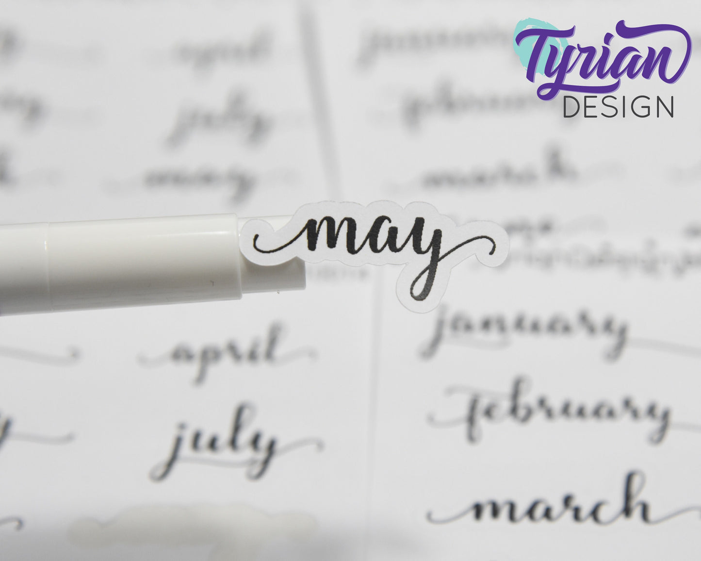 January - December Monthly Stickers  | Foil Options
