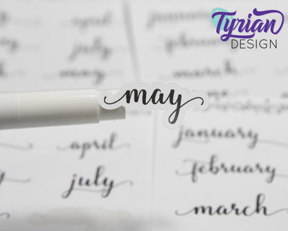 January - December Monthly Stickers  | Foil Options