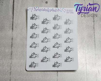 AM PM Tooth brushing Stickers. | 22 Stickers | .75 x .6" each.