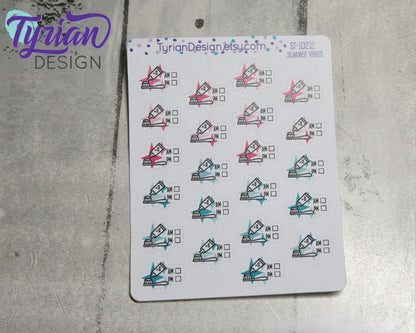 AM PM Tooth brushing Stickers. | 22 Stickers | .75 x .6" each.