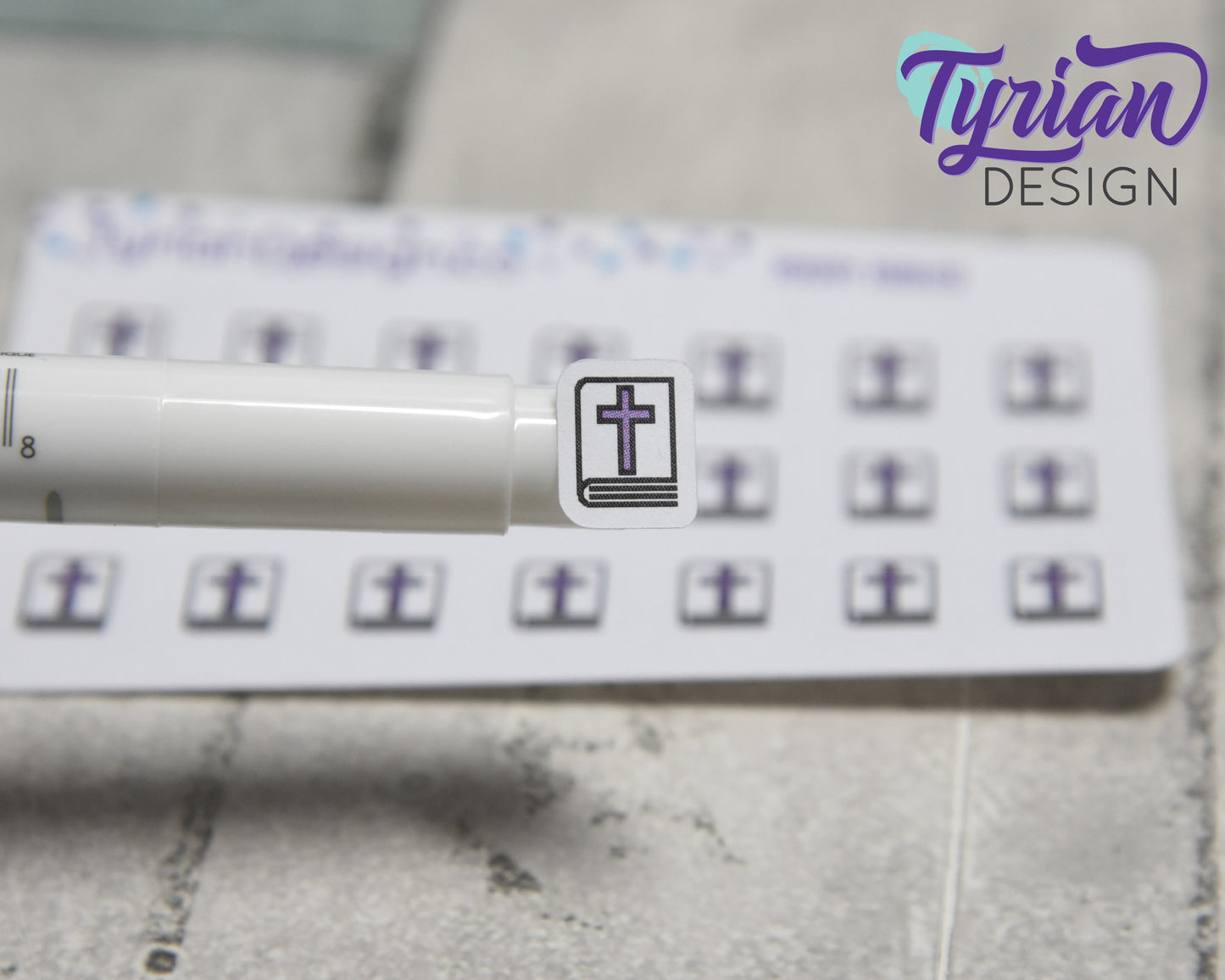 Bible Stickers | Tiny Bible stickers on a mini sheet | Great for pocket planning | Bible icon sticker | Bible Study | White or Clear Matte