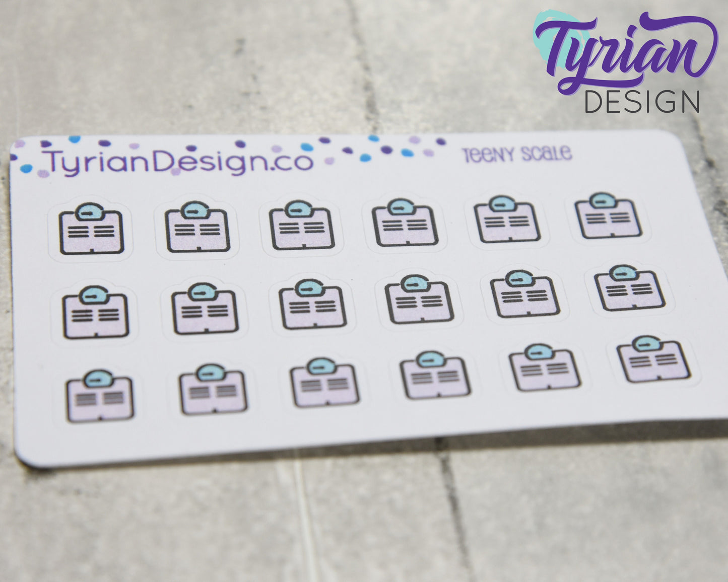 Scale Stickers | Tiny Scale stickers on mini sheet | Great for pocket planning | Scale icon sticker | Weight Tracker | White or Clear Matte