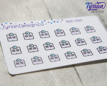 Scale Stickers | Tiny Scale stickers on mini sheet | Great for pocket planning | Scale icon sticker | Weight Tracker | White or Clear Matte