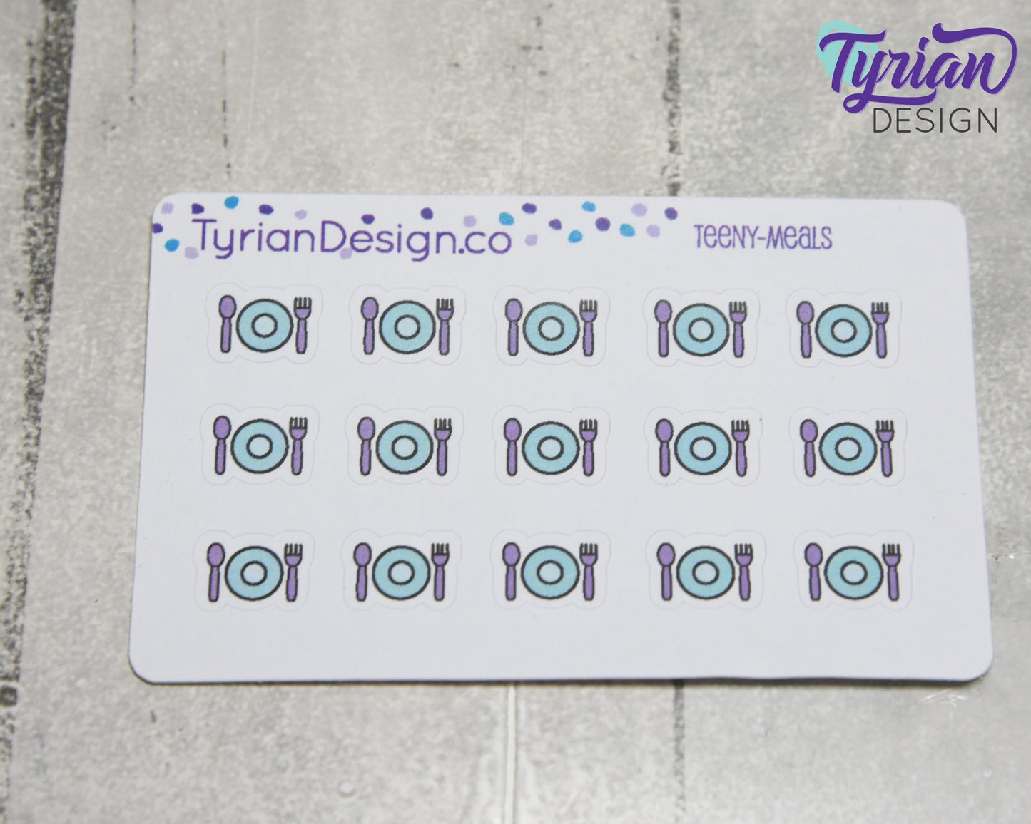 Meal Stickers | Tiny Meal stickers on mini sheet | Great for pocket planning | Meal Planing icon sticker | Date Night | White or Clear Matte