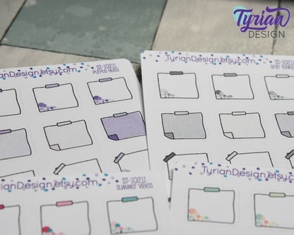 Sticky Note Stickers | 12 Stickers | Various Colors