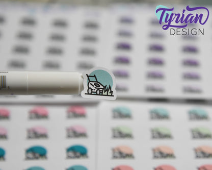 Lawn Mowing Icon Stickers | 24 Stickers |  .6 x .6" each.