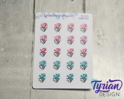 Snow shovel Icon Stickers | 20 Stickers |  .6 x .6" each.