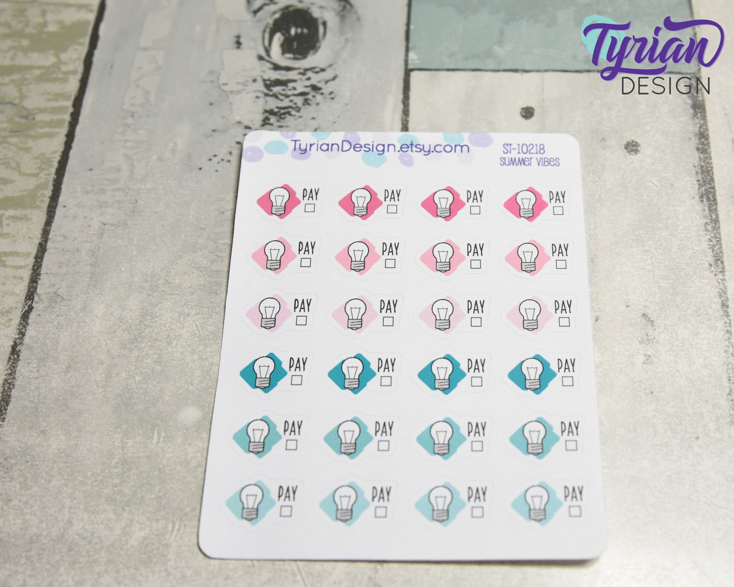 Electricity Icon Stickers | 24 Stickers | .75" x .5" Each