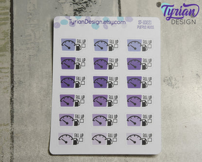 Fuel Icon Stickers | 18 Stickers |  .9 x .5" each.