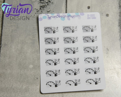 Fuel Icon Stickers | 18 Stickers |  .9 x .5" each.