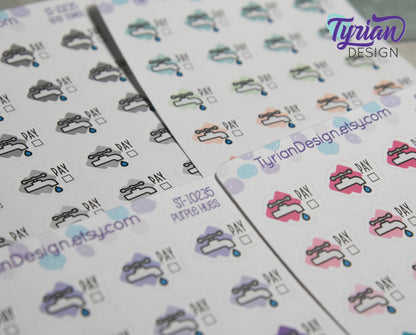 Water Payment Stickers | 24 Stickers | 75 x .5  each