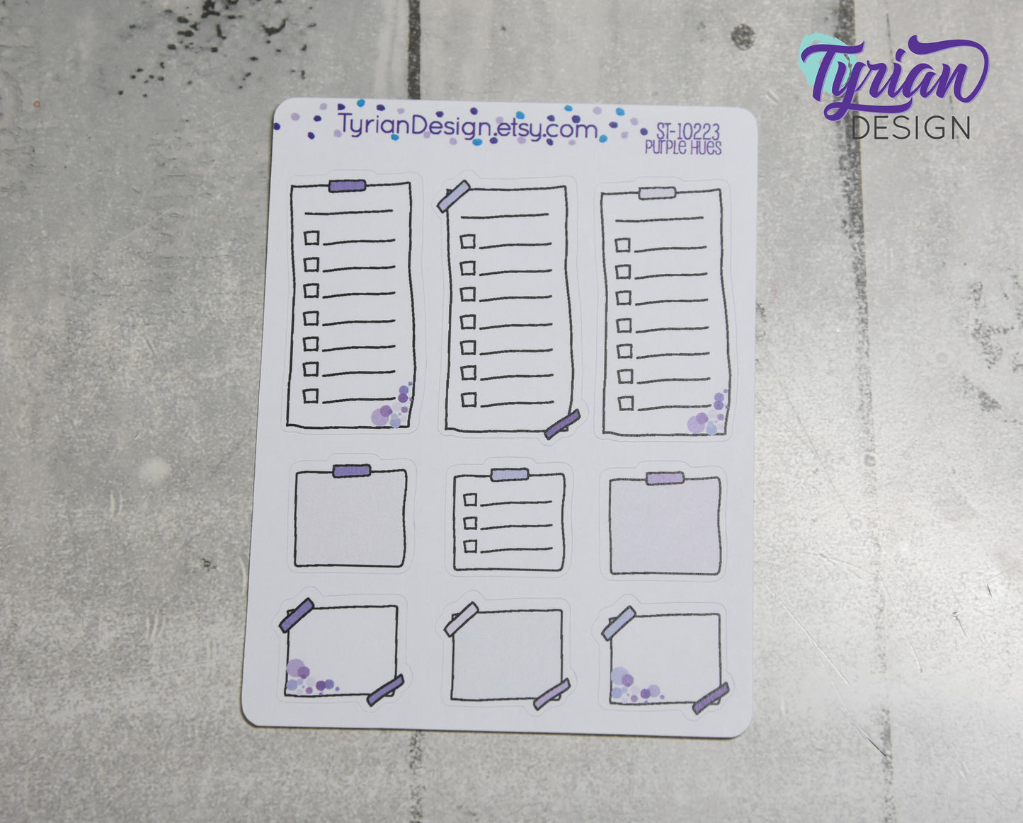 List Sticky Note Stickers | Different color options | Hand Drawn stickers | Layering Stickers | Over washi stickers | White Matte